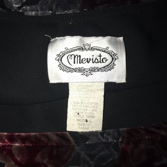 Mevisto Velvet Floral Flowy Skirt - Picture 5 of 8